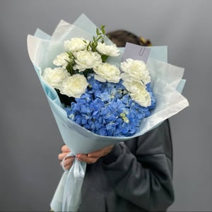 Букет Зимняя пурга из гортензий