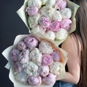 Букет «Пломбир» из пионов