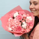 Составной букет 13 из гвоздик и роз