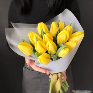 Букет «Тюльпаны желтые 15»