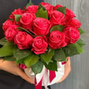 Шляпная коробка с цветами «Цвет жизни» из роз