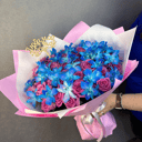 Любимой мамочке букет-гигант роз и орхидей