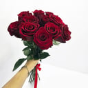 Букет «Охапка 11 красных роз под ленту»