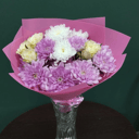 Букет «Фантазия 6» из роз и хризантем