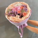 Букет с гортензией и розой