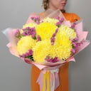 Букет «Солнечная леди» из хризантем