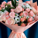 Букет из роз из роз и хризантемы