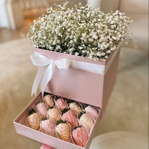 Шкатулочка XL с гипсофилой