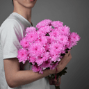 Монобукет из 3розовых кустовых хризантем