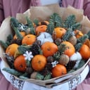 Зимний букет из мандаринов