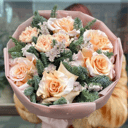 букет рдн53 из роз и гвоздик