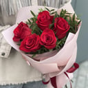 Букет из эквадорских красных роз 5 шт