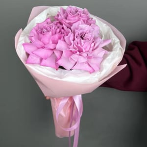 Букет из 3 фиолетовых французских роз