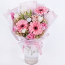 Букет «Поцелуй весны» из тюльпанов и гербер