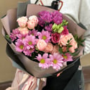 Букет «Мерцание» из роз и хризантем