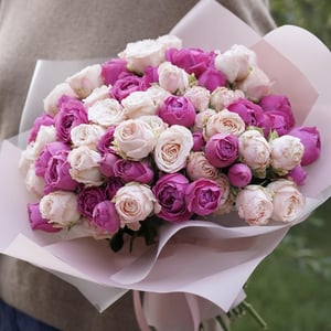 Букет «Самые популярные пионовидные розы»