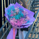 Букет гигант из ярких гипсофил