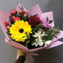 Букет 247 из роз и хризантем