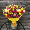 Букет «Микс из 51 тюльпана»