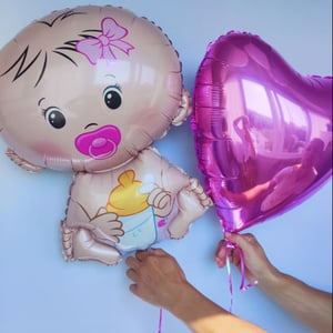 Шар пупс с сердцем на выписку