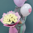 Подарочный набор «Комбо Набор с Букетом Роз и Шарами»