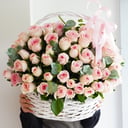 Корзина с цветами «Композиция "Цветочная нежность"» из роз