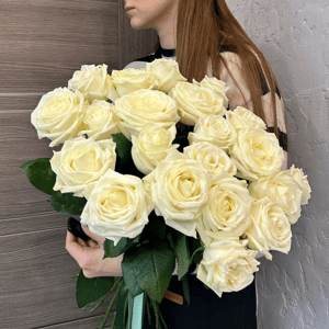 Букет «Белые розы 21шт»
