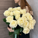 Букет «Белые розы 21шт»