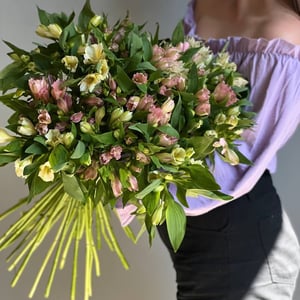 Моно букет из 31 альстромерии