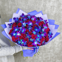 Букет «Пламенные чувства 5 xl» из роз