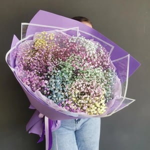 Моно букет из гипсафилы из гипсофил