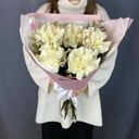 Букет из 5 французских белых роз