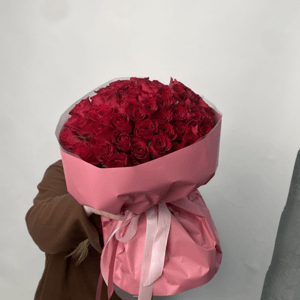 Букет «51 красная Кенийская роза»