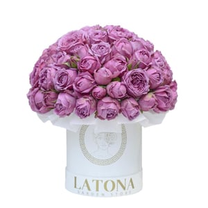 Шляпная коробка с цветами «Селен»