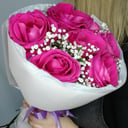 Букет «Принцесса сердца» из роз и гипсофил