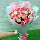 Букет из 15 премиальных роз "Джумилия"