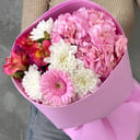 Нежный букет 10 из гортензий и гербер