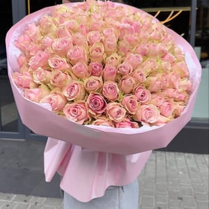 Букет 101 роза розовая