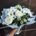 Букет «Волшебный день» из хризантем и альстромерий