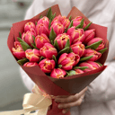 Букет из 21 пионовидного тюльпана