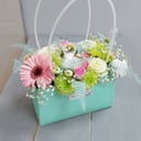 Композиция «Тиффани» из роз и хризантем