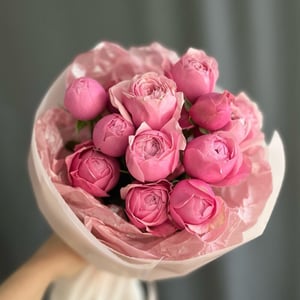 Монобукет с розово-малиновой розой