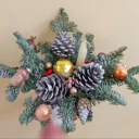 Коробка с цветами «Новогодняя композиция 09»