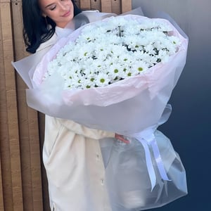 Большой букет хризантем "Ромашки"