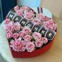 Подарок 2в1 шоколад и цветы из роз