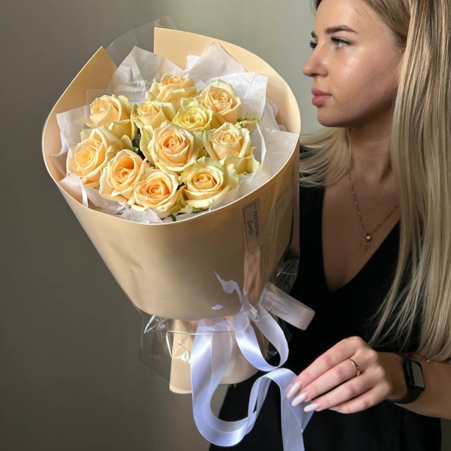 Букет «Моно из 11 роз " Солнце"»