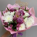 Букет для мамы из роз и альстромерий