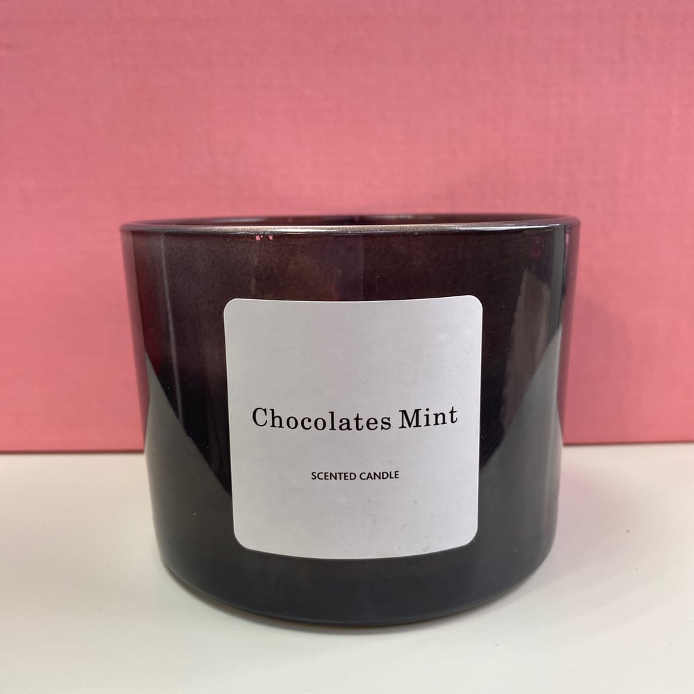 Аромасвеча с запахом мятного шоколада