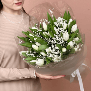 Букет «Нежная симфония» из тюльпанов