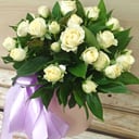 Шляпная коробка с цветами «Знак внимания» из роз